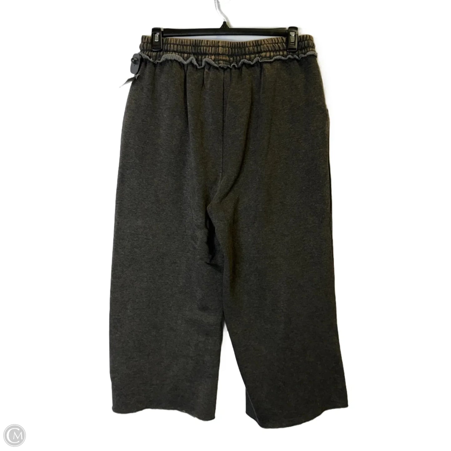 Pants Cropped By Zenana In Grey, Size: 1x