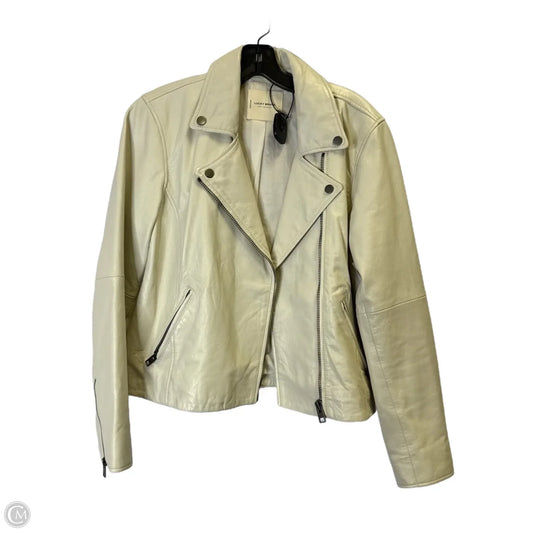 Jacket Moto By Lucky Brand In Cream, Size: L