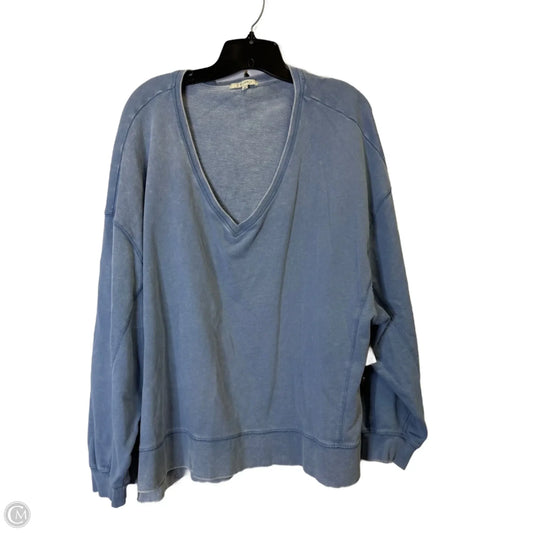Top Long Sleeve Basic By Z Supply In Blue, Size: Xl