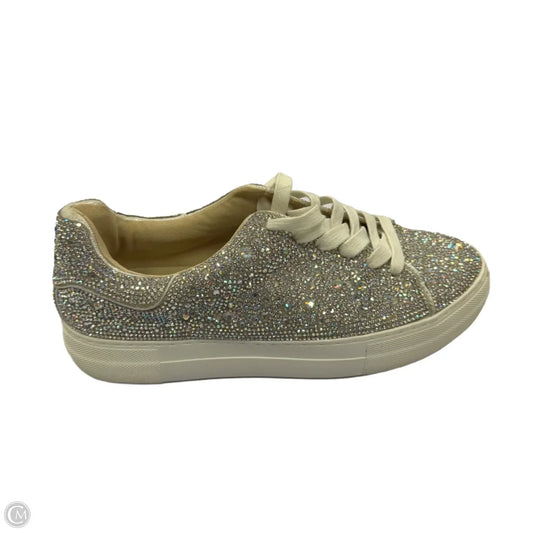Shoes Sneakers By Betsey Johnson In Silver, Size: 8.5