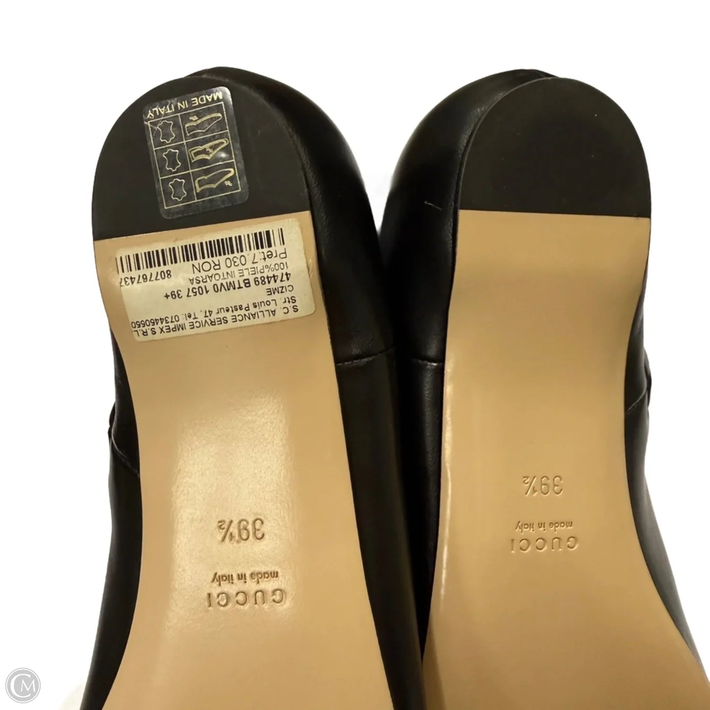 Boots Luxury Designer By Gucci In Black, Size: 9.5