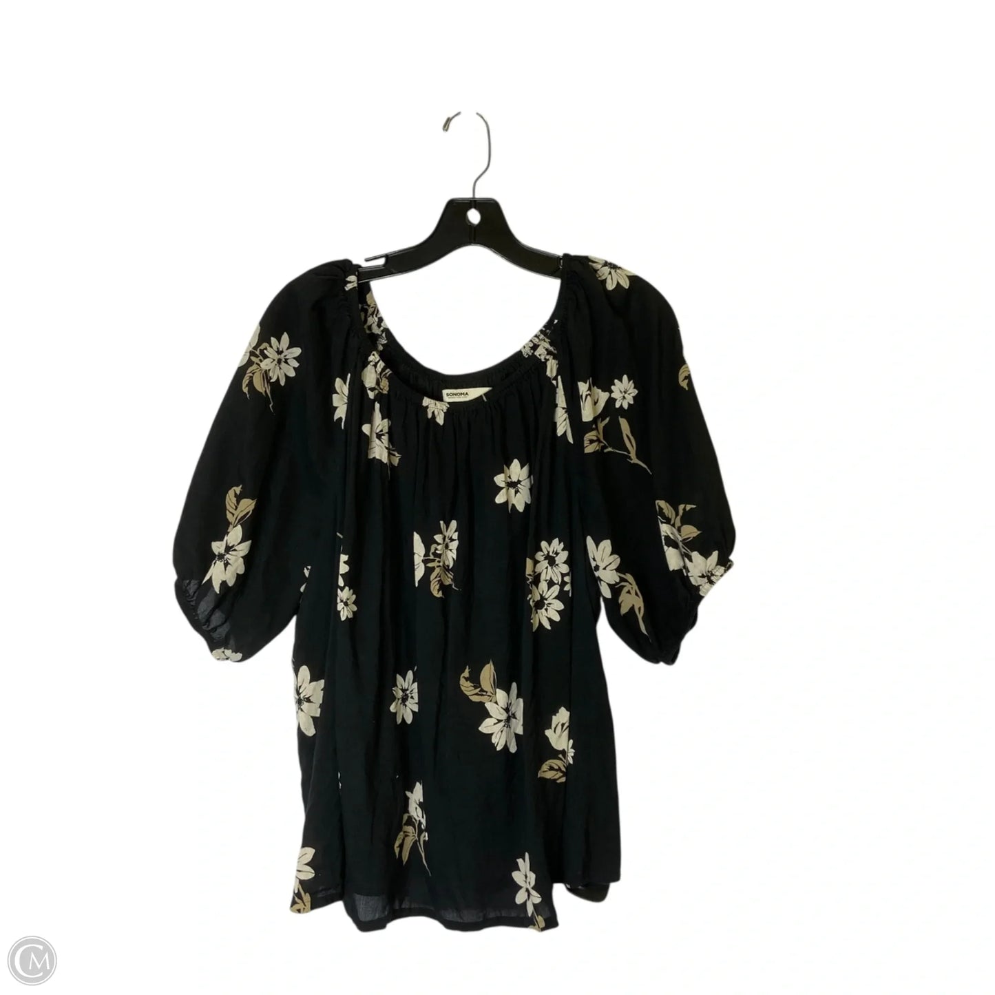 Top Short Sleeve By Sonoma In Black, Size: 2x