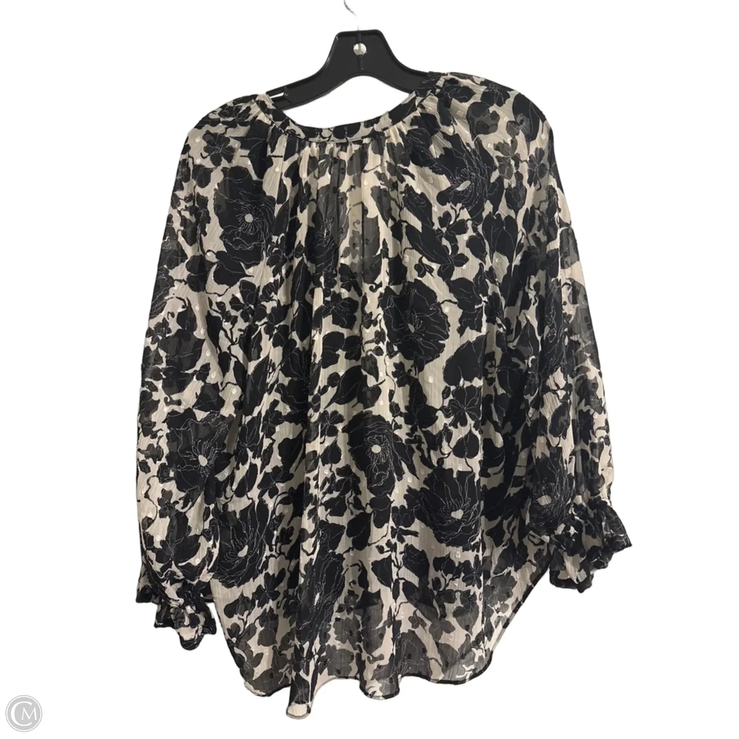 Top Long Sleeve By Fabrik In Black, Size: S