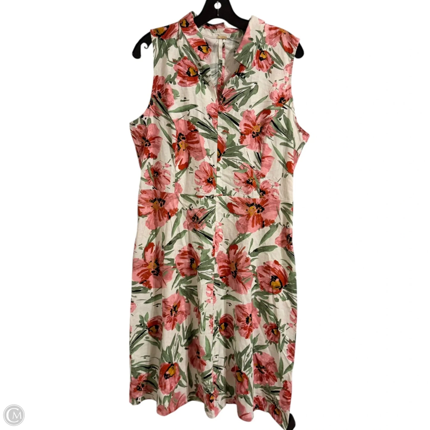 Dress Casual Midi By T Tahari In Floral Print, Size: 12