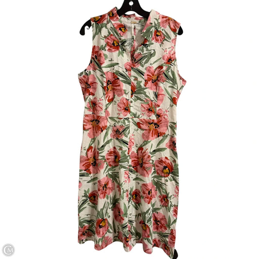 Dress Casual Midi By T Tahari In Floral Print, Size: 12