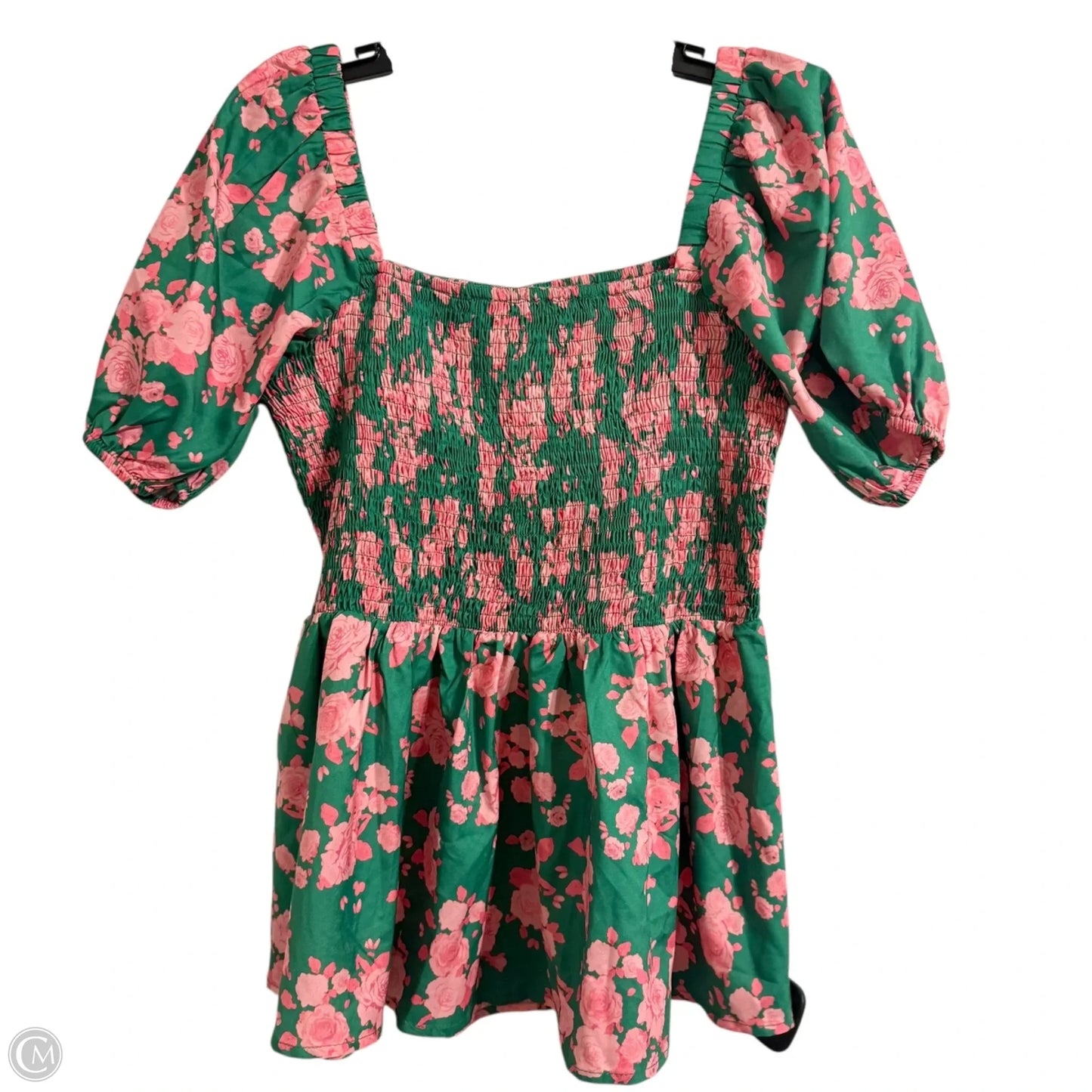 Top Short Sleeve By Jodifl In Green & Pink, Size: S