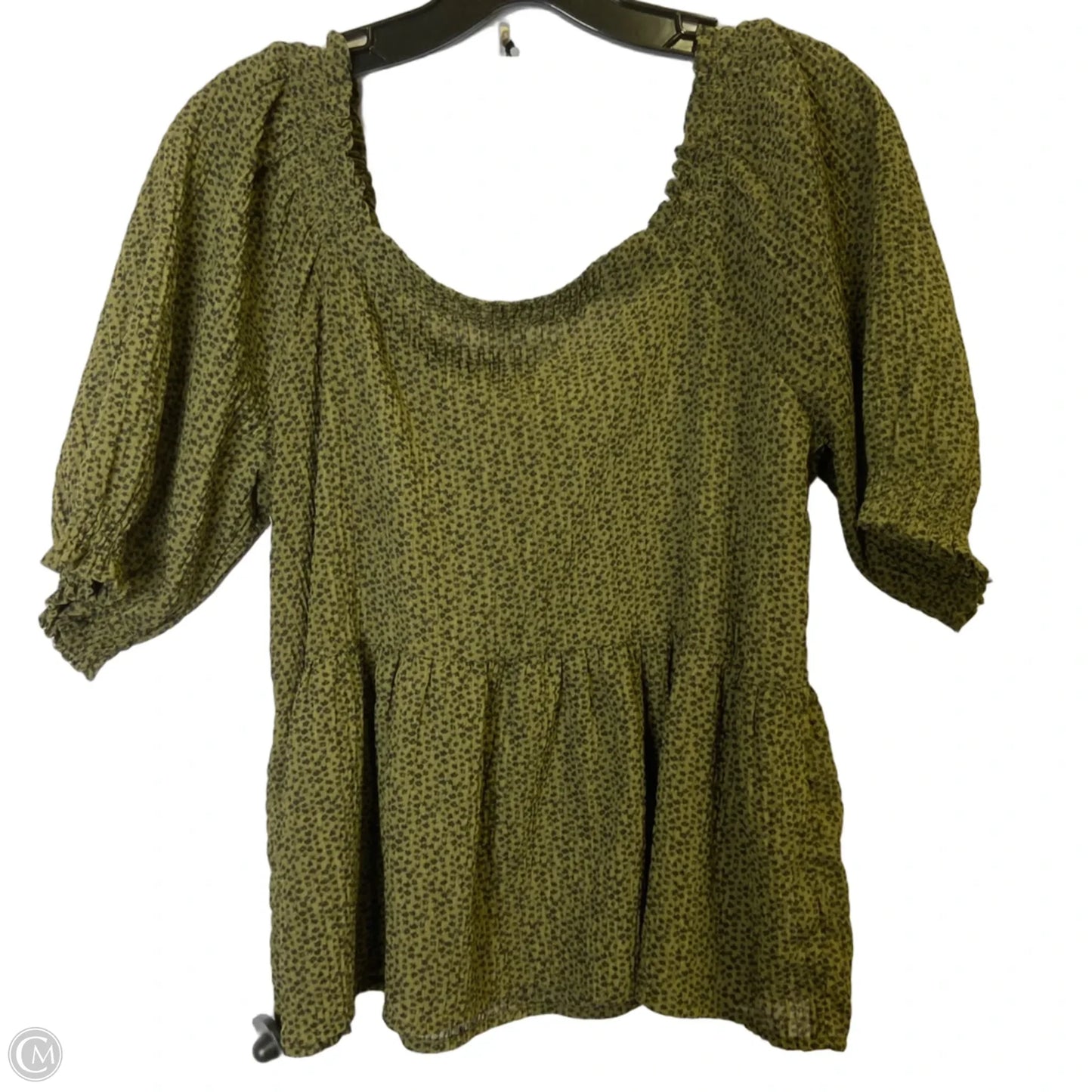 Top Short Sleeve By Loft In Green, Size: M