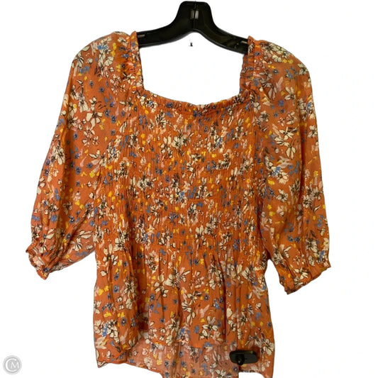 Top Short Sleeve By Nanette By Nanette Lepore In Orange, Size: S