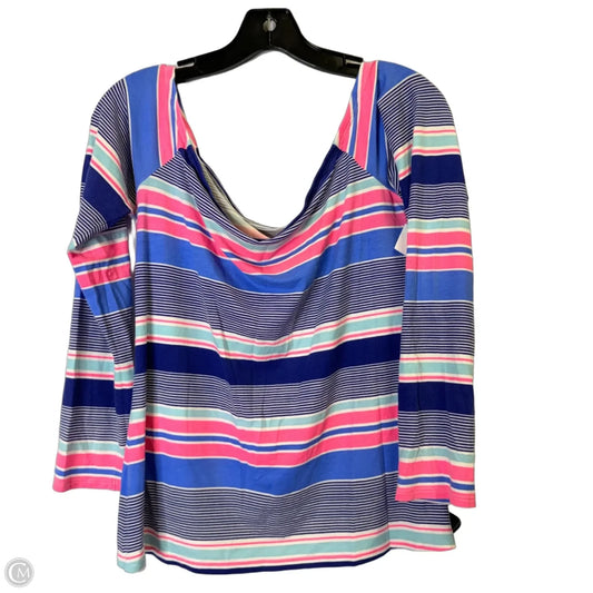 Top Long Sleeve Basic By Cmb In Blue, Size: L