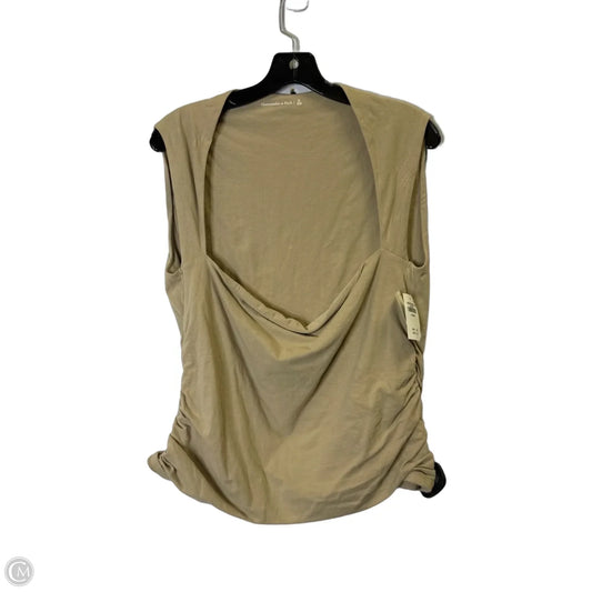 Top Sleeveless By Abercrombie And Fitch In Tan, Size: Xl