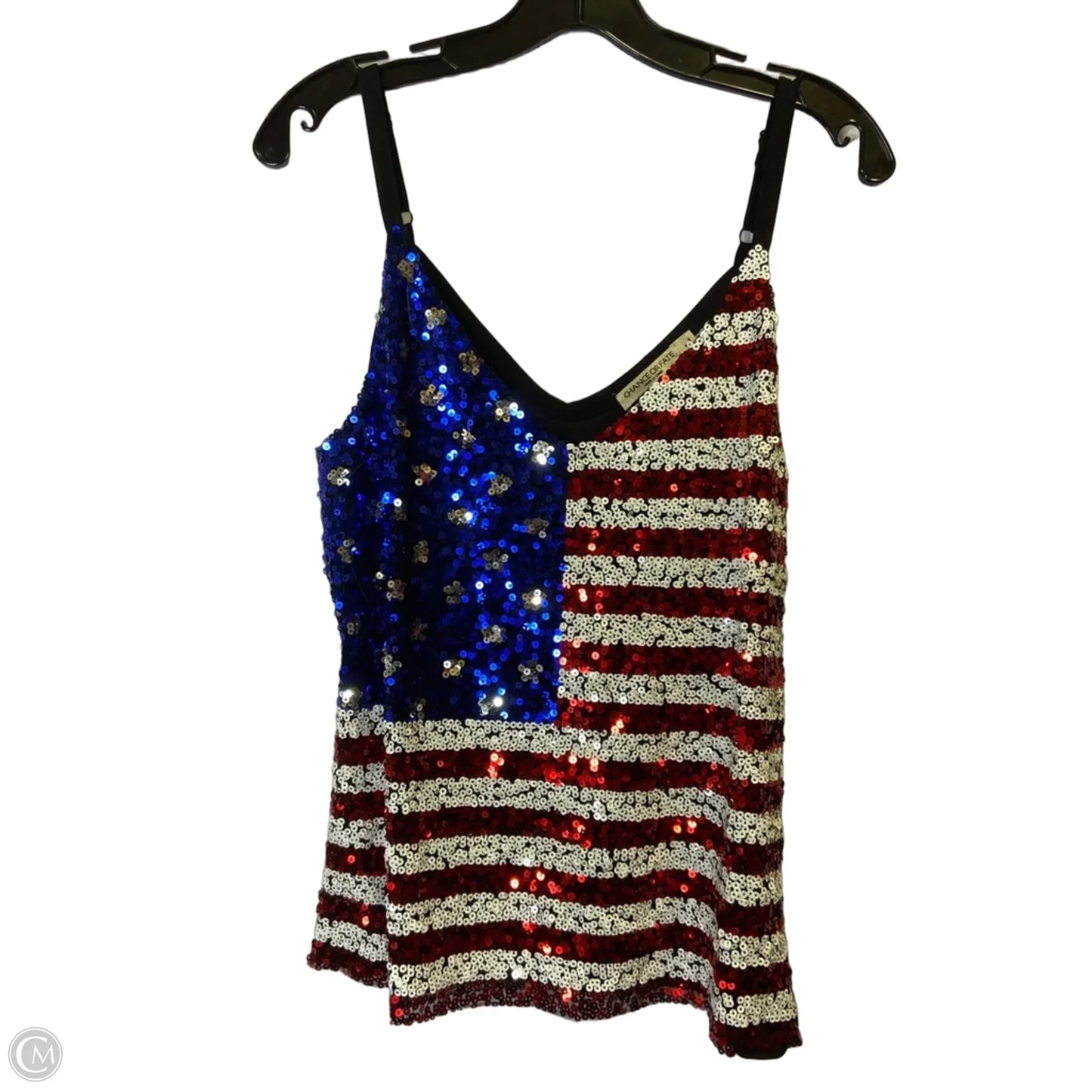 Top Sleeveless By Clothes Mentor In Blue & Red & White, Size: L