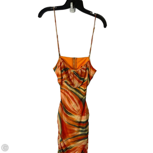 Dress Party Long By Clothes Mentor In Orange, Size: S