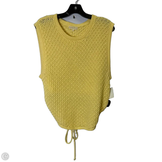 Sweater Short Sleeve By Gilded Intent In Yellow, Size: L