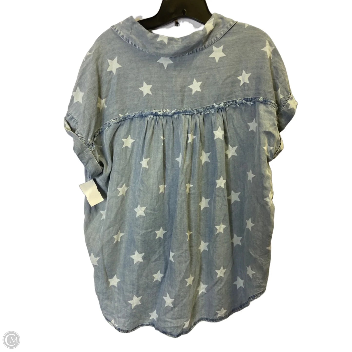 Top Short Sleeve By For The Republic In Blue, Size: L