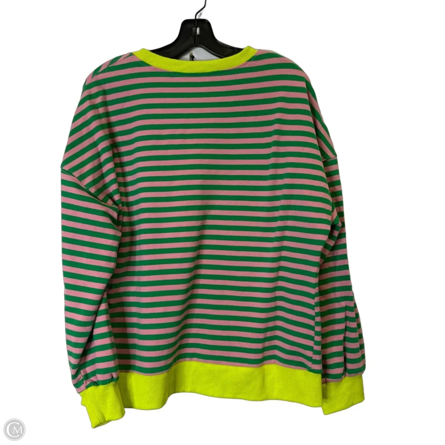 Sweatshirt Crewneck By Clothes Mentor In Striped Pattern, Size: L