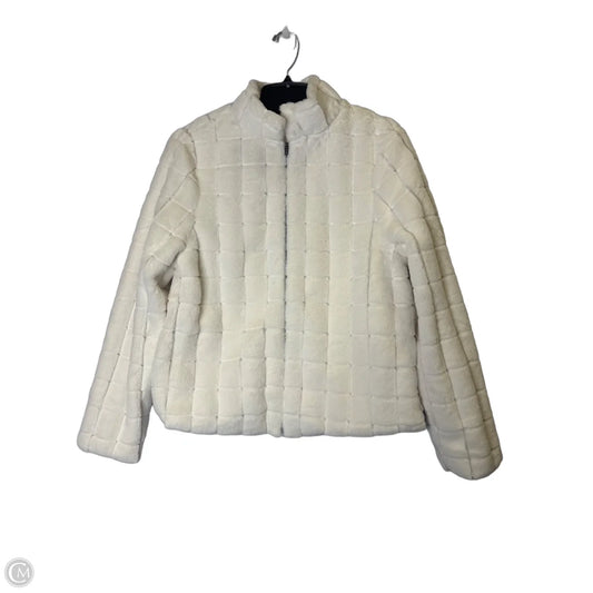 Jacket Faux Fur & Sherpa By Andree By Unit In White, Size: S