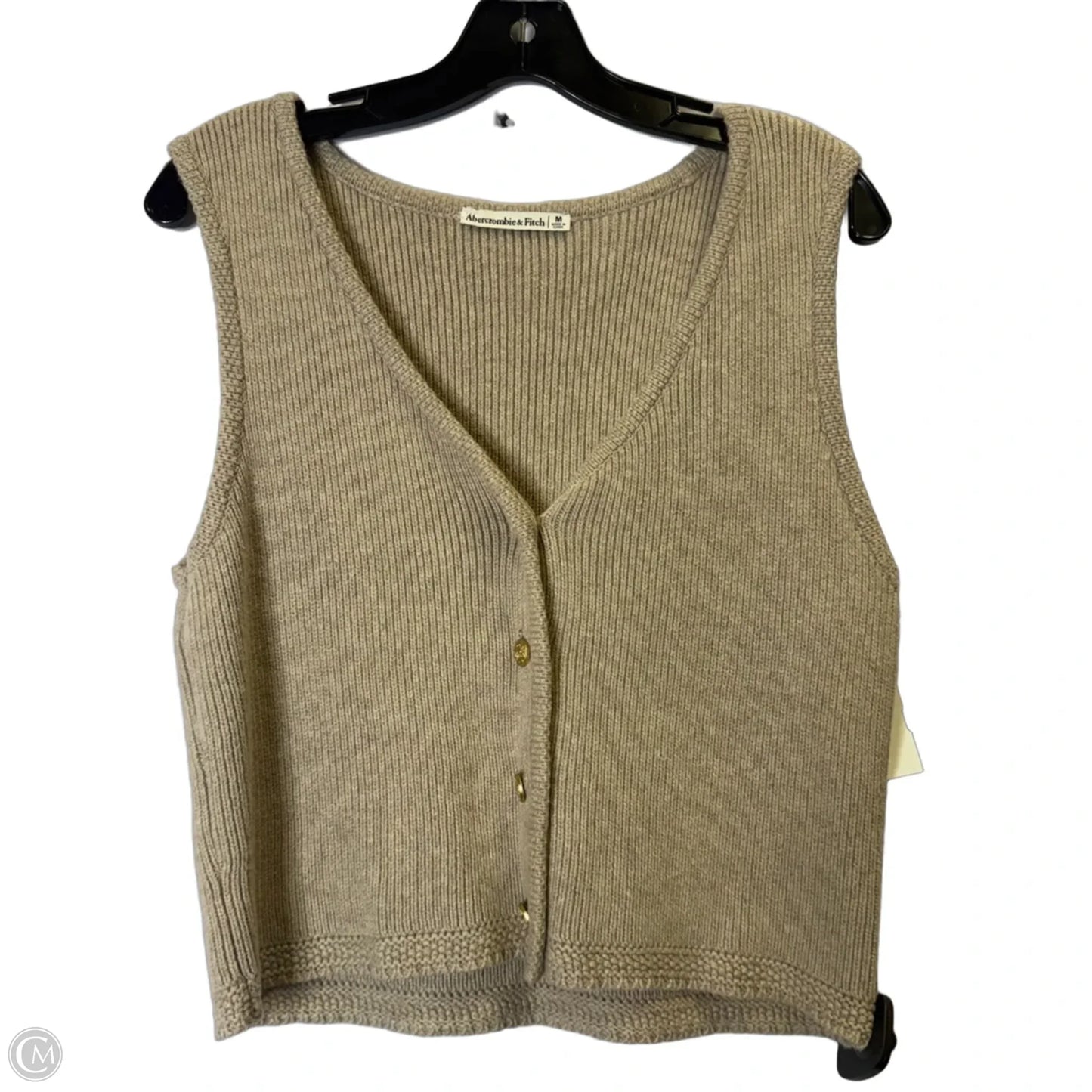 Vest Sweater By Abercrombie And Fitch In Brown, Size: M