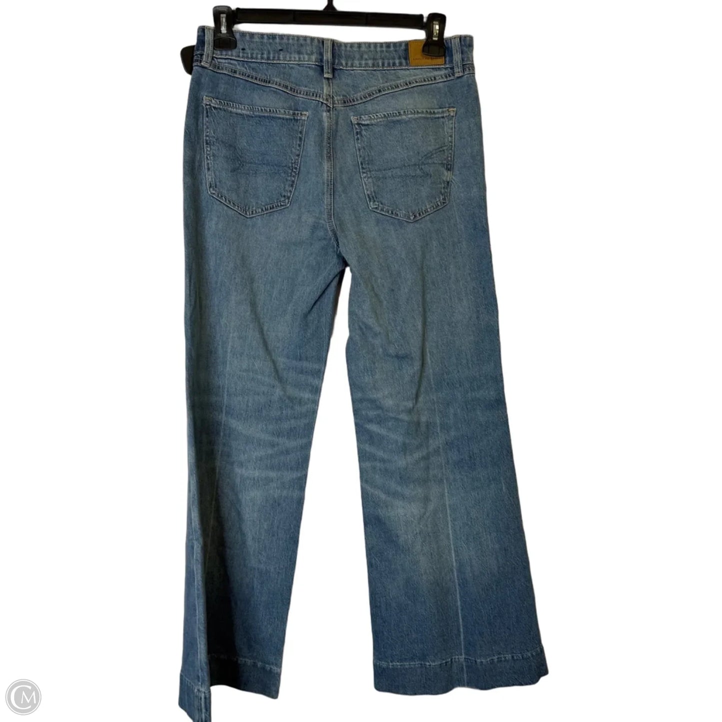 Jeans Straight By American Eagle In Blue Denim, Size: 8