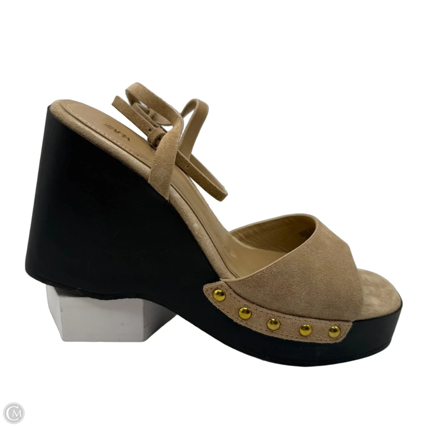 Shoes Heels Wedge By Zara In Tan, Size: 10