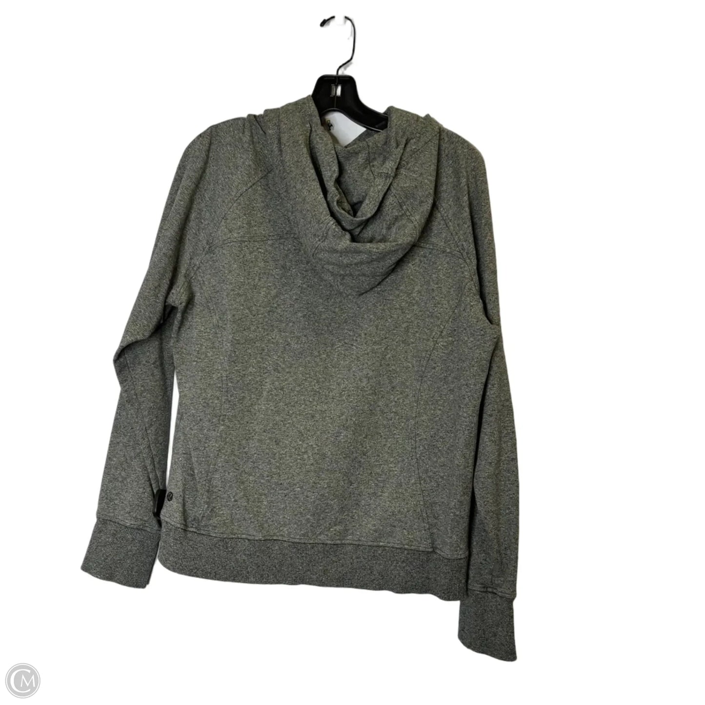 Athletic Sweatshirt Hoodie By Lululemon In Grey, Size: 10