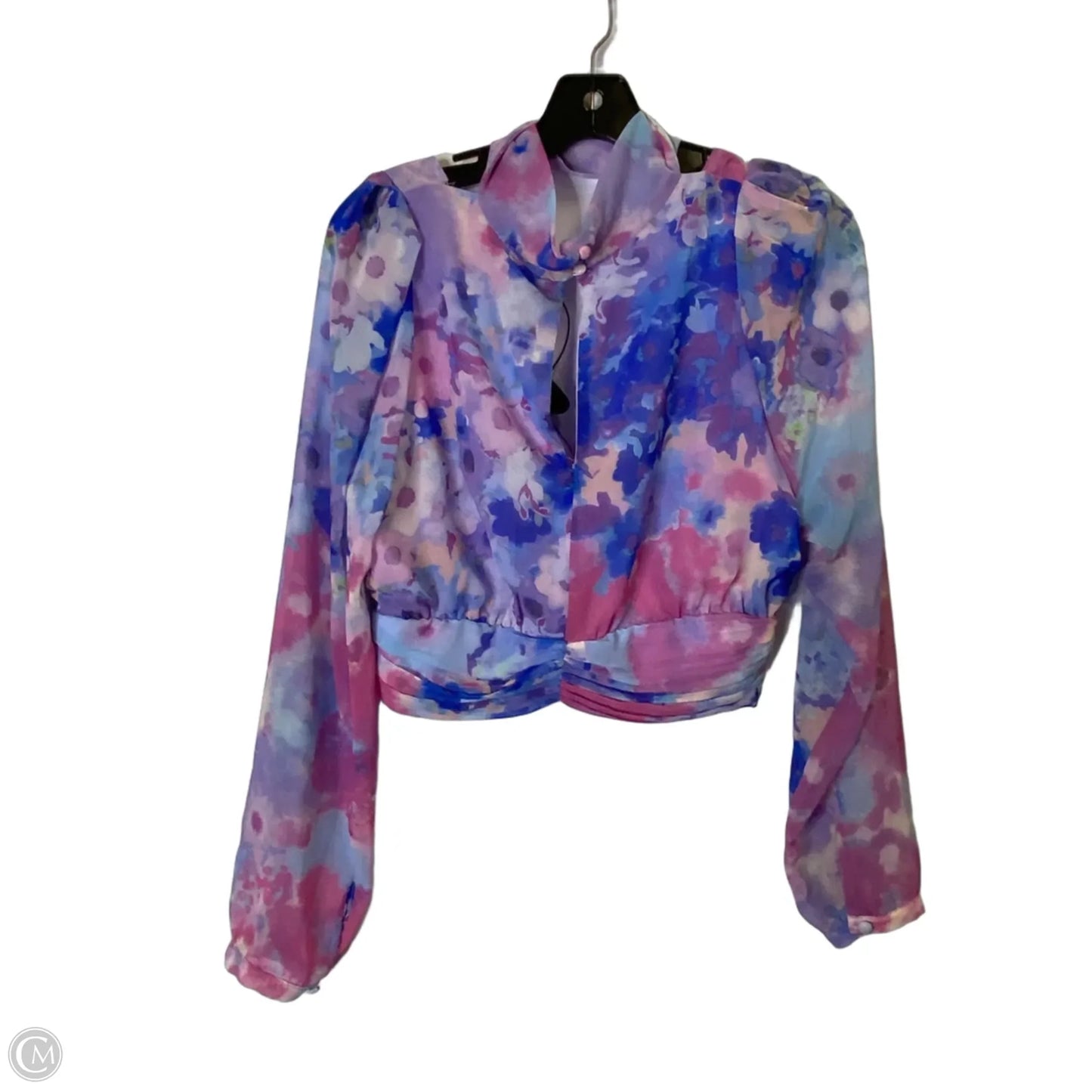 Top Long Sleeve By Zara In Purple, Size: L