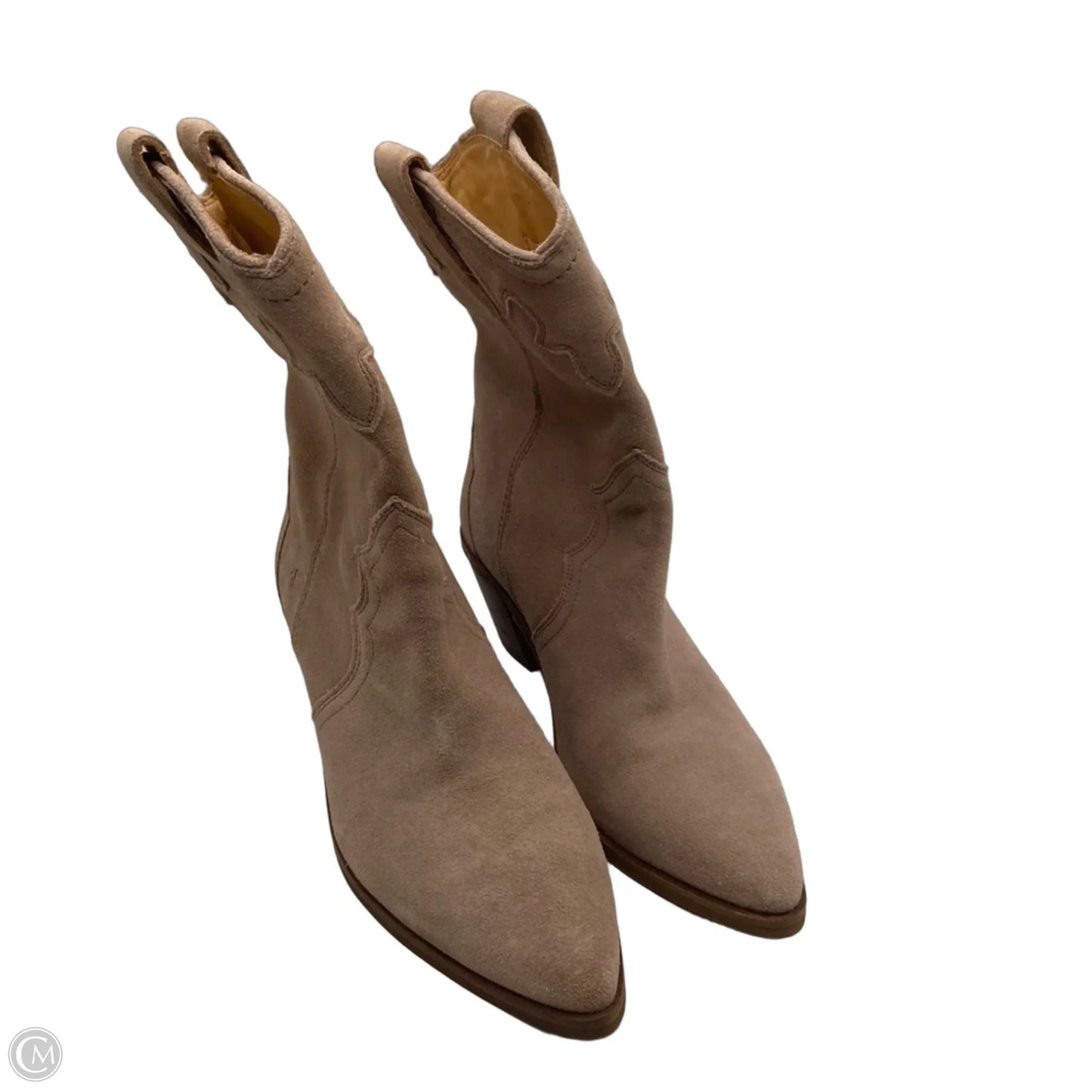 Boots Designer By Frye In Taupe, Size: 6.5