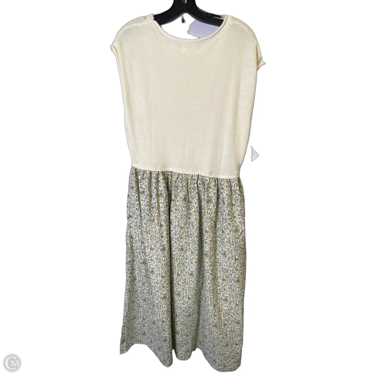 Dress Casual Maxi By Bohme In Cream & Green, Size: M