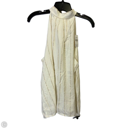 Top Sleeveless By Loft In Cream, Size: L