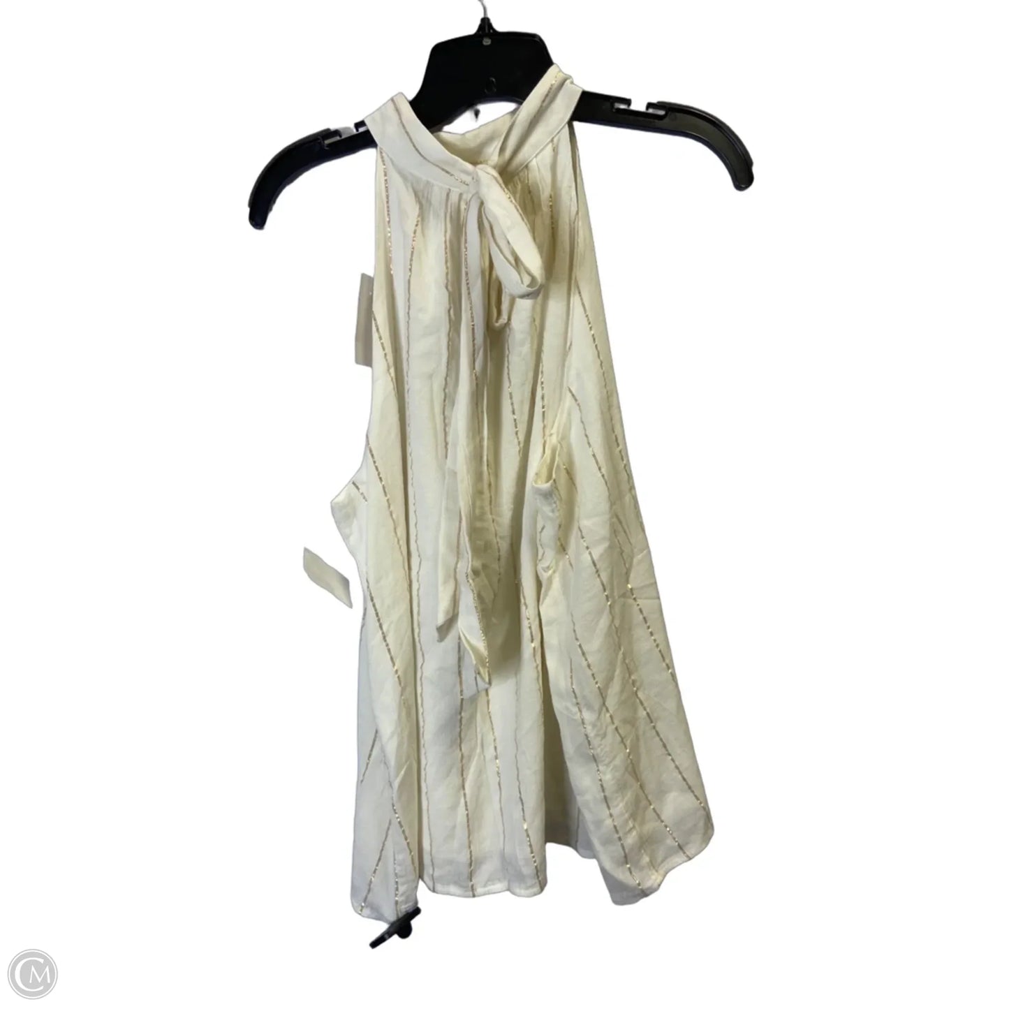 Top Sleeveless By Loft In Cream, Size: L