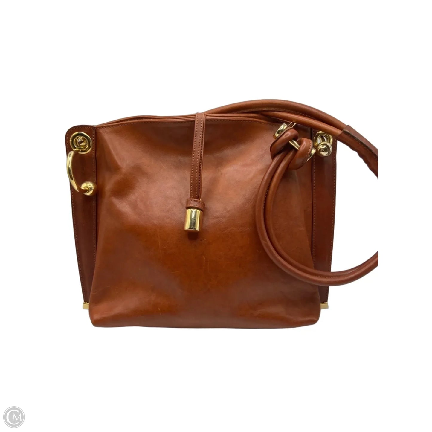 Handbag Leather By Clothes Mentor, Size: Medium
