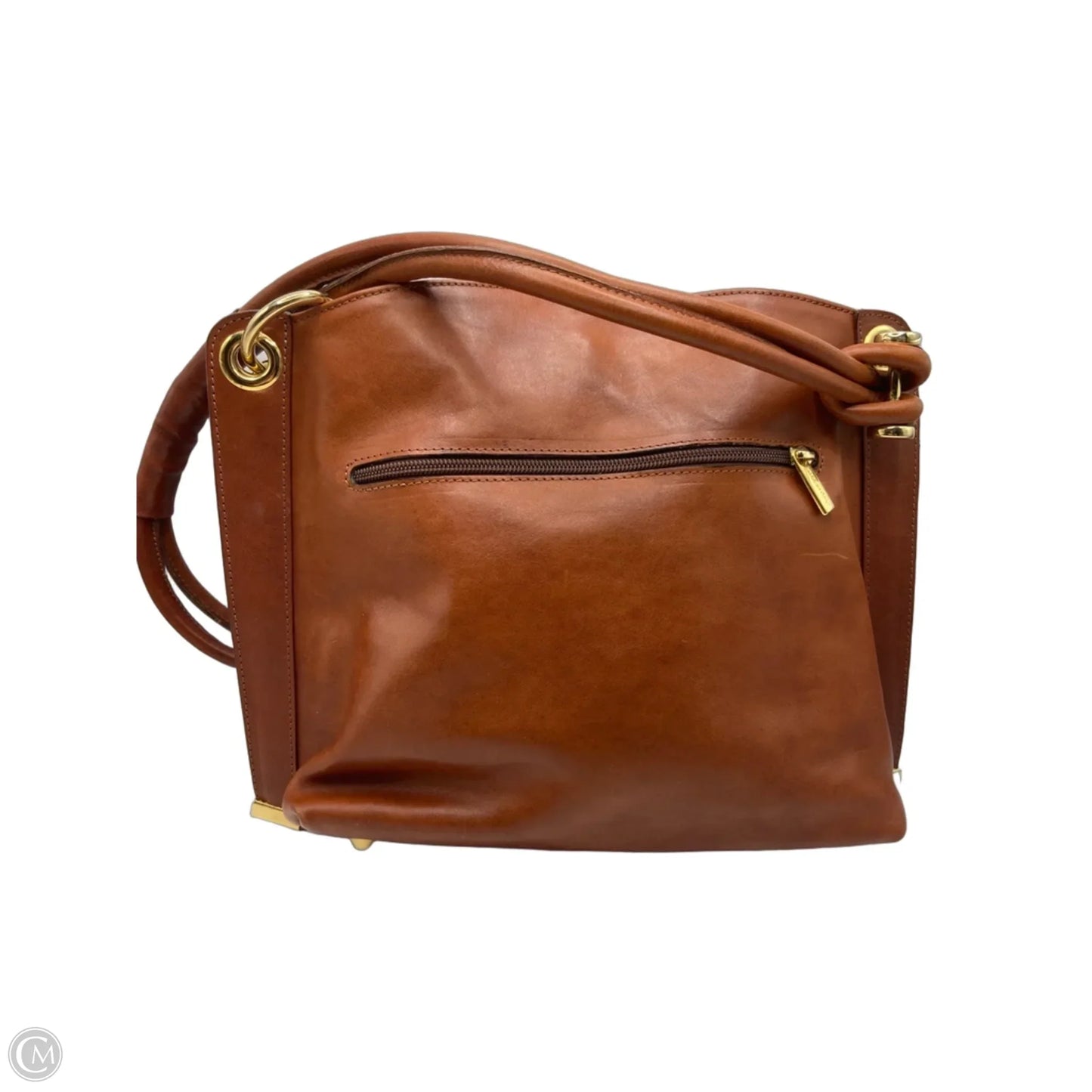 Handbag Leather By Clothes Mentor, Size: Medium
