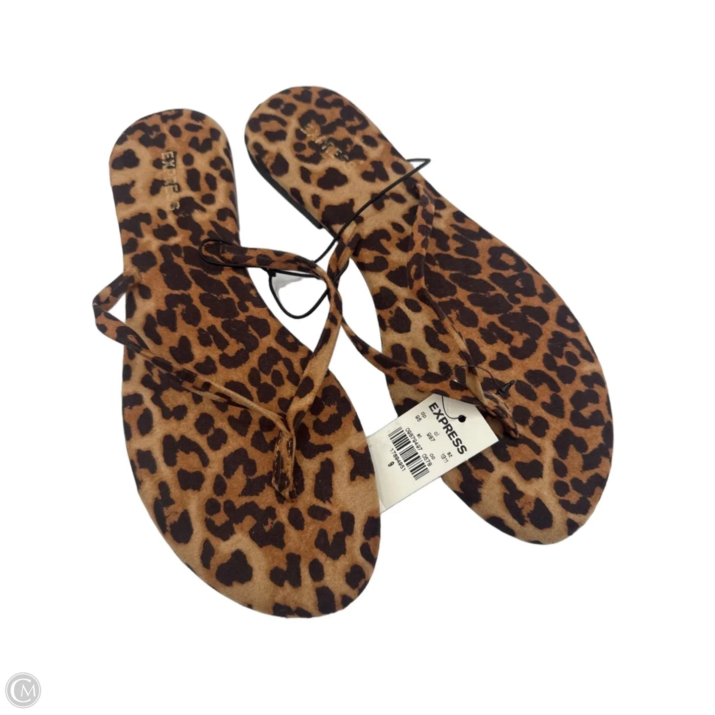 Sandals Flip Flops By Express In Animal Print, Size: 9
