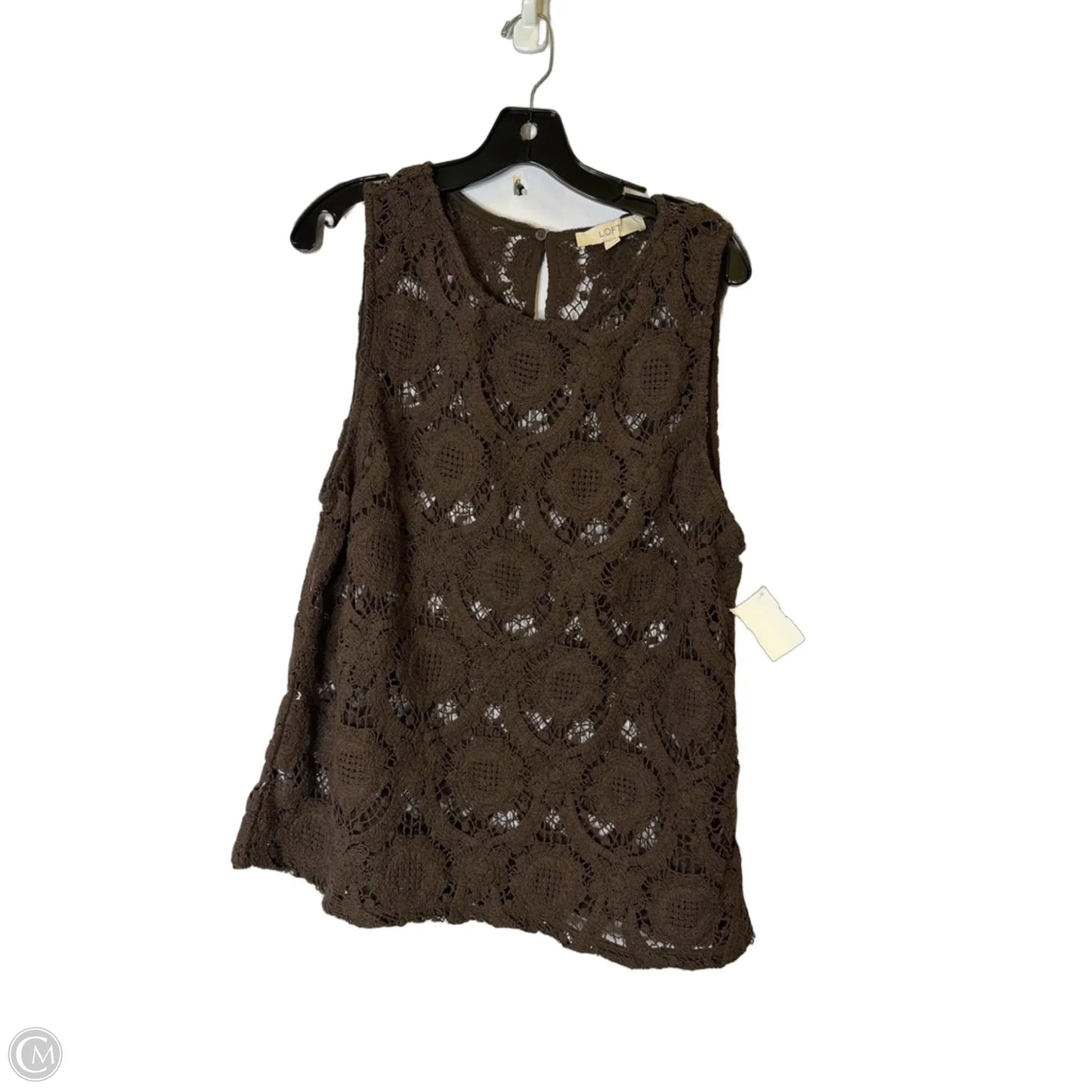 Top Sleeveless By Loft In Brown, Size: Xl