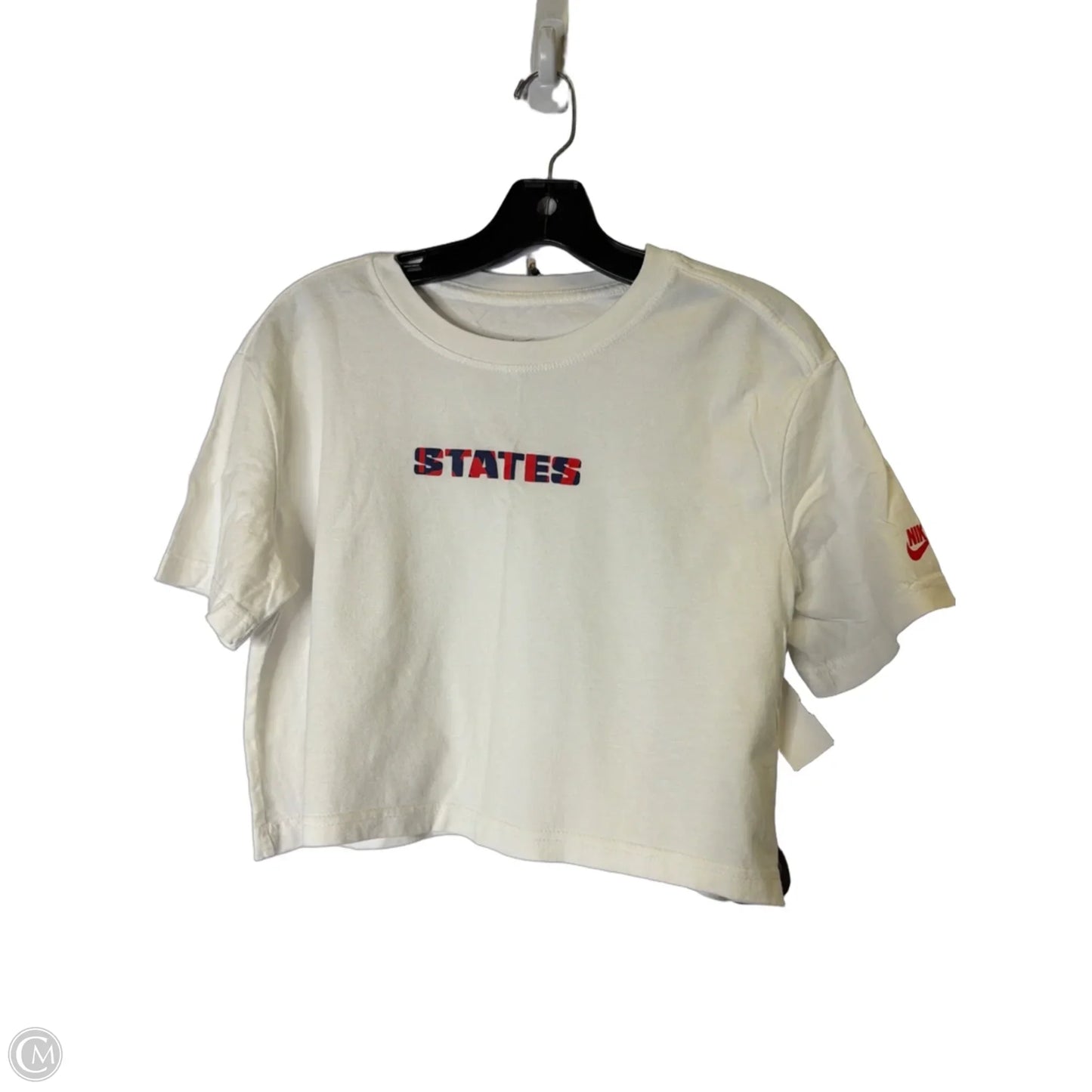Athletic Top Short Sleeve By Nike Apparel In White, Size: S