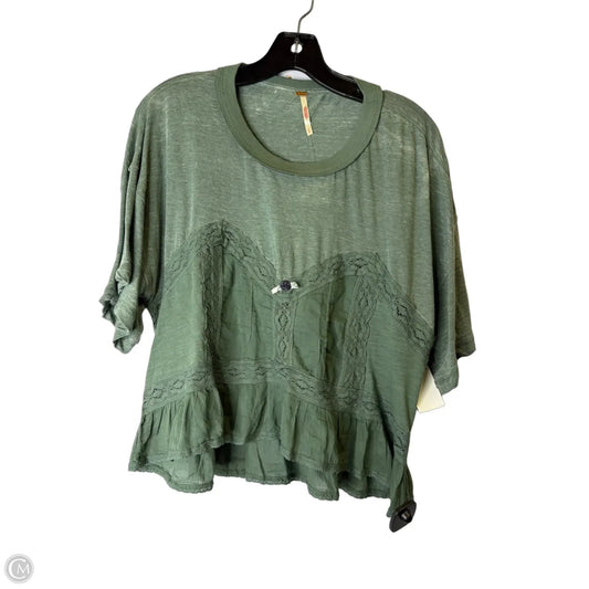 Top Short Sleeve By Free People In Green, Size: S