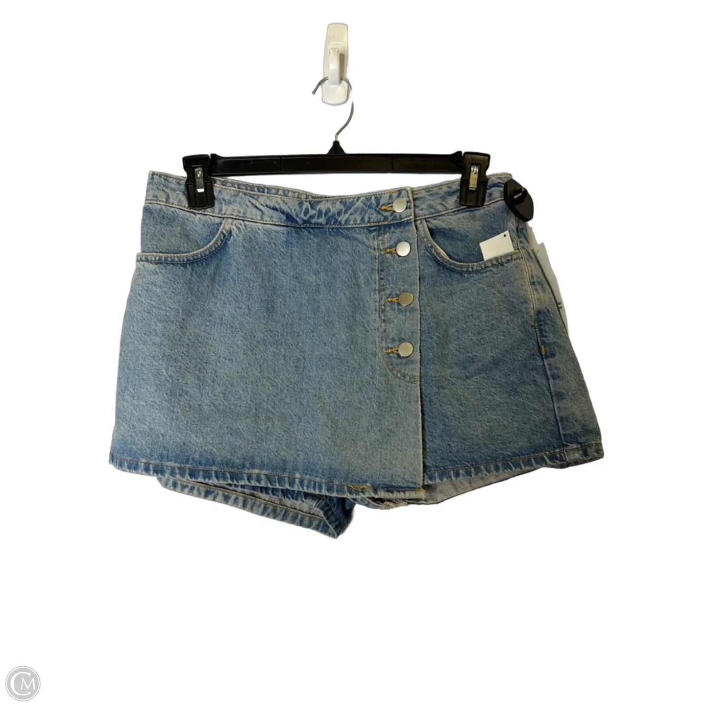 Skort By Urban Outfitters In Blue Denim, Size: L