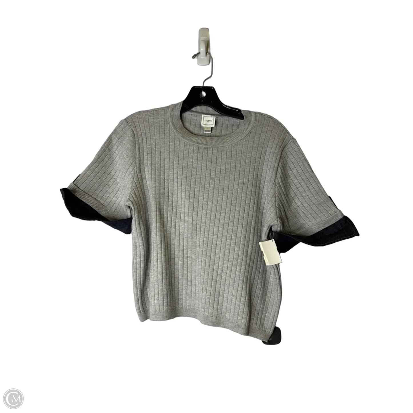 Top Short Sleeve By Maeve In Grey, Size: L