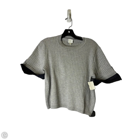 Top Short Sleeve By Maeve In Grey, Size: L