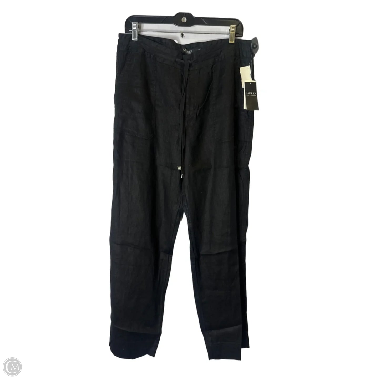 Pants Linen By Lauren By Ralph Lauren In Black, Size: 10