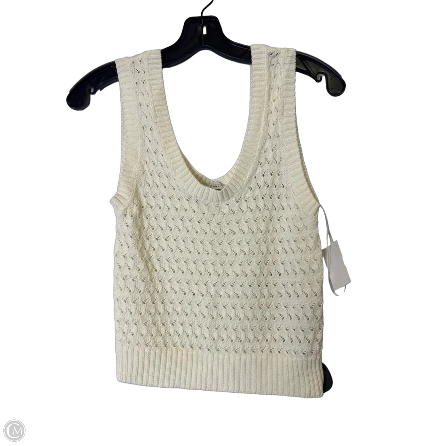 Top Sleeveless By Zara In Cream, Size: M