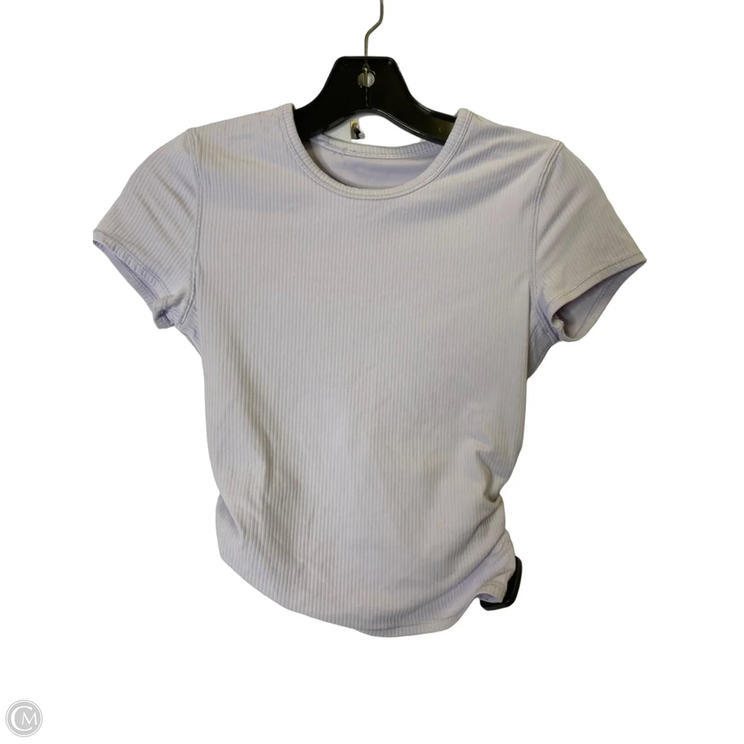 Athletic Top Short Sleeve By Lululemon In Purple, Size: Xs