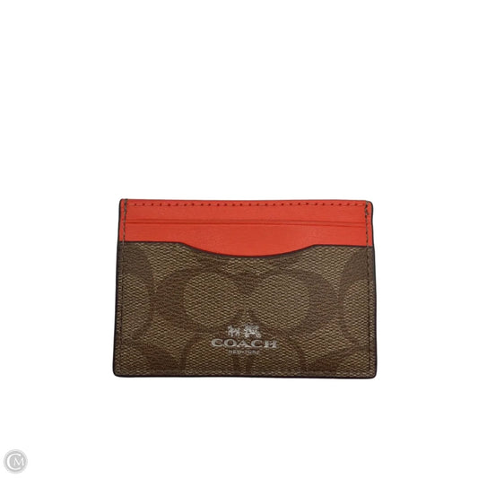 Id/card Holder Designer By Coach, Size: Small