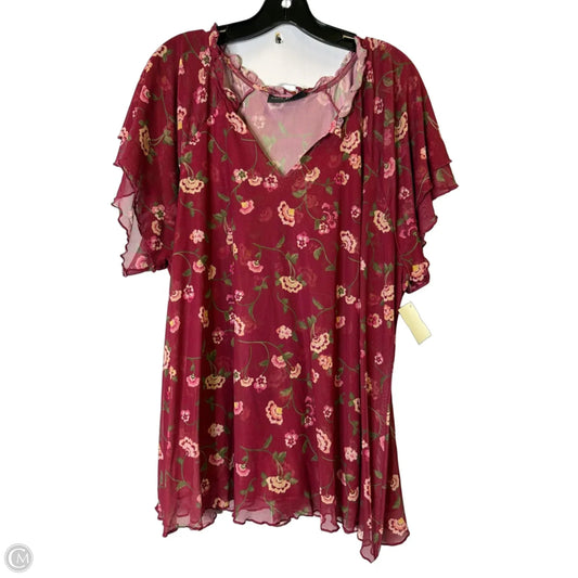 Top Short Sleeve By Lane Bryant In Red, Size: 22