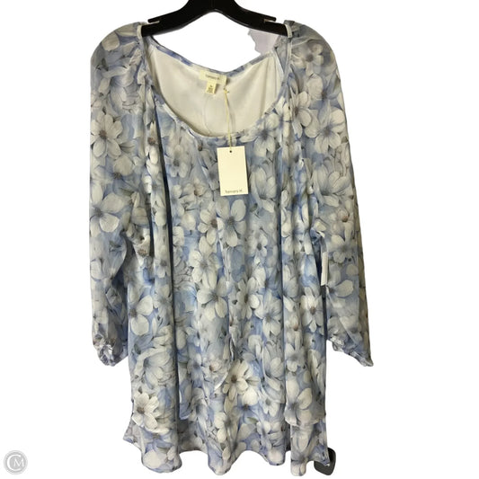 Top Short Sleeve By Tamara H In Floral Print, Size: 3x
