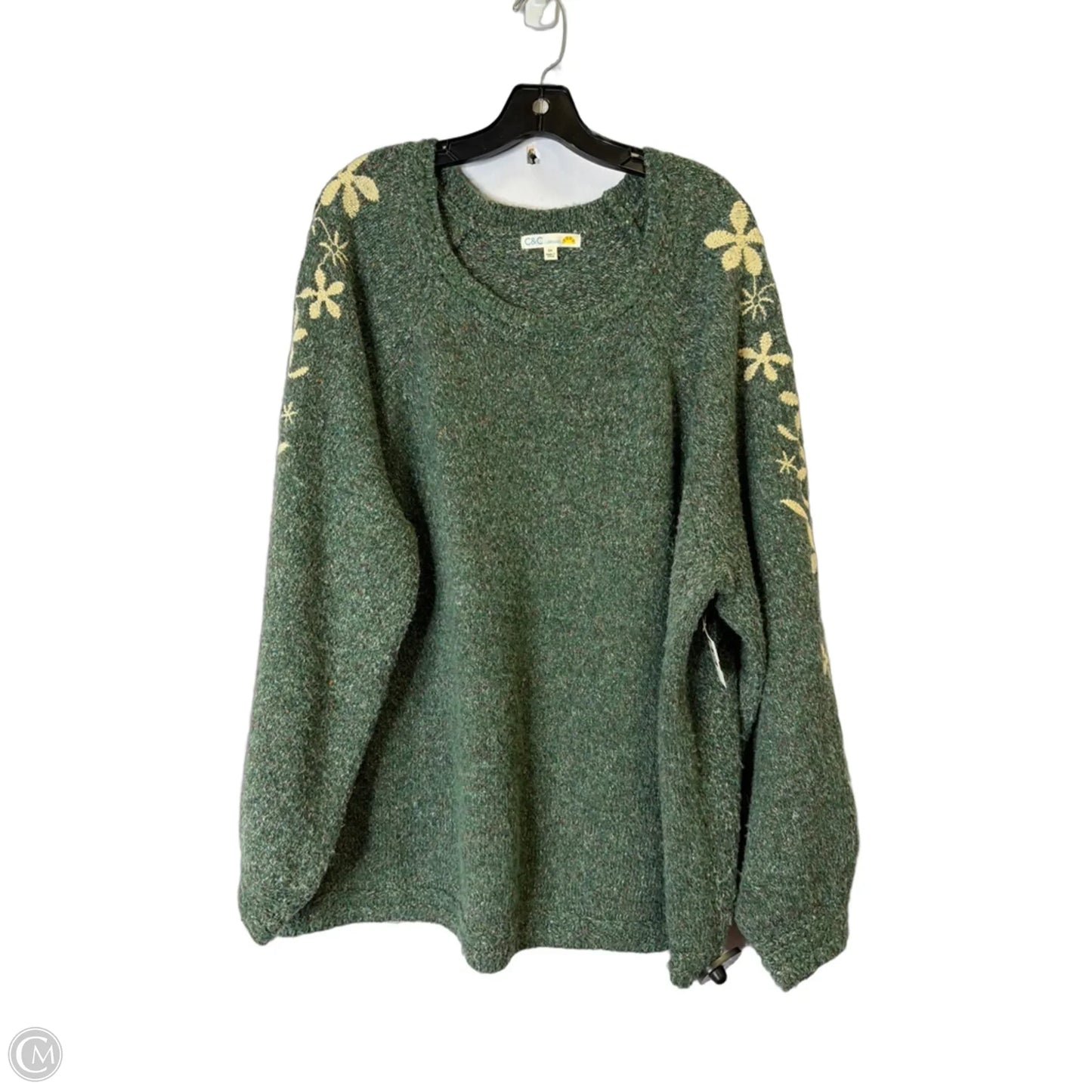 Sweater By C And C In Green, Size: 3x