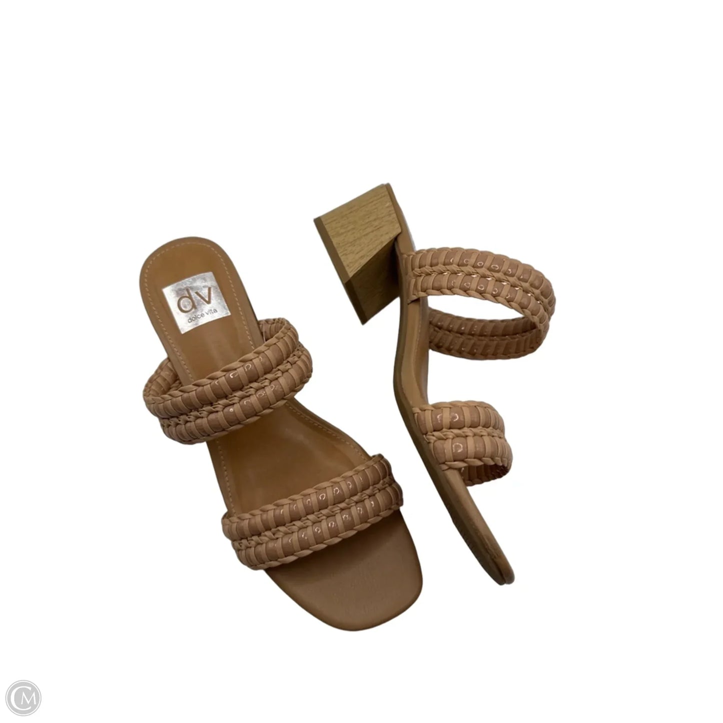 Sandals Heels Block By Dv In Tan, Size: 8