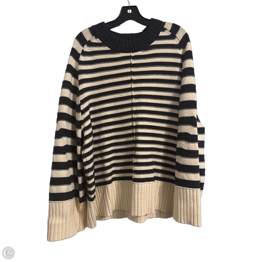 Sweater By Maeve In Cream & Grey, Size: M