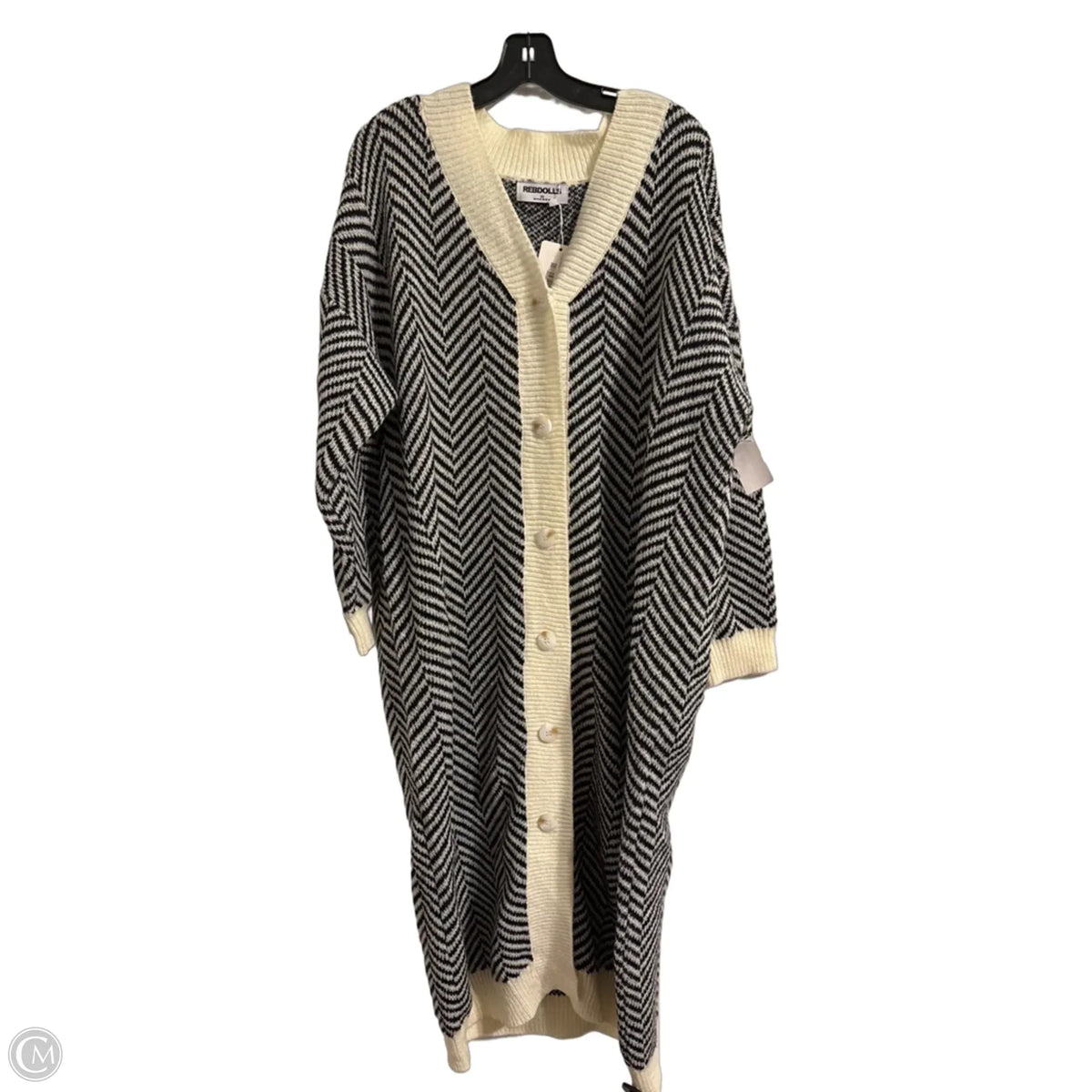 Sweater Cardigan By Clothes Mentor In Grey, Size: 1x