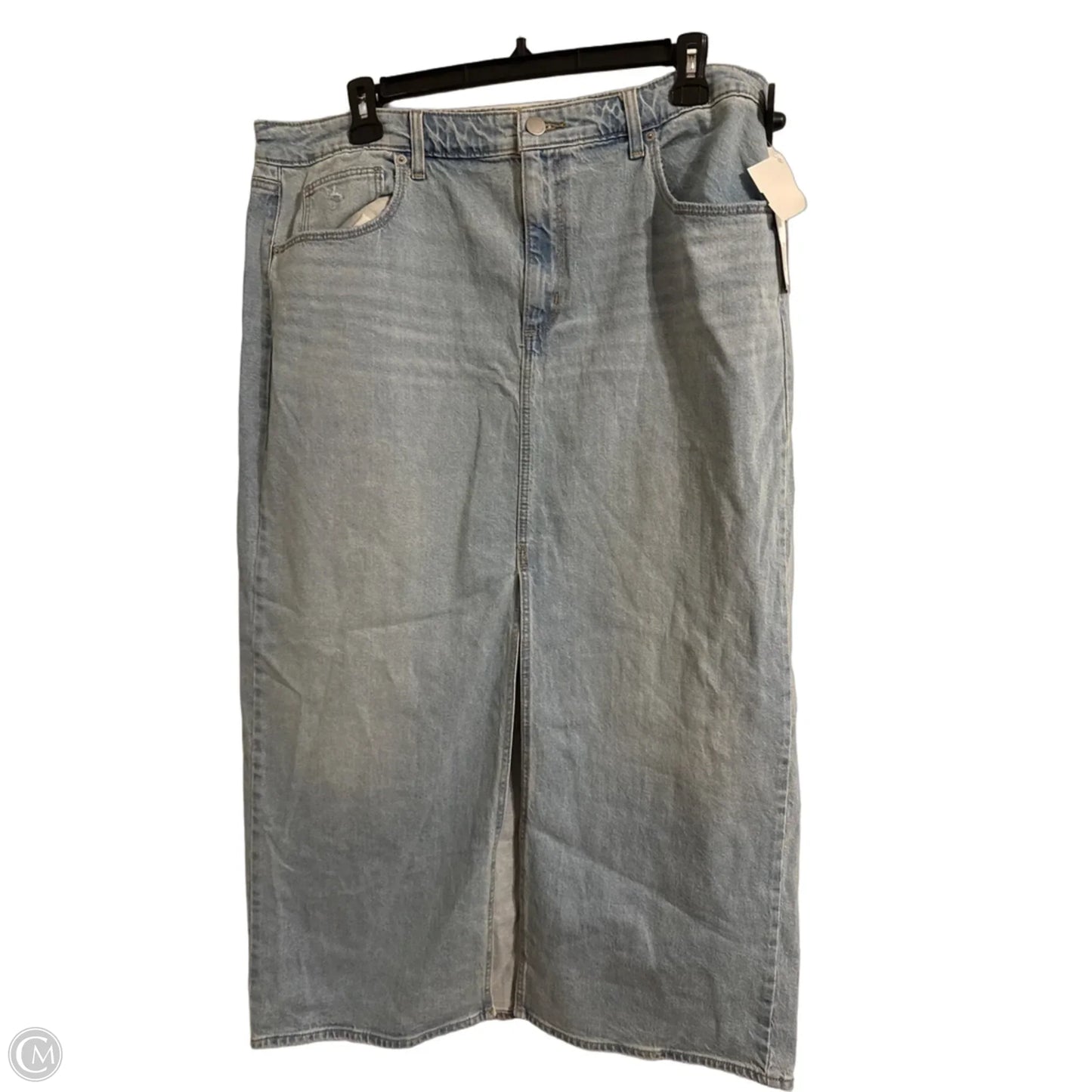 Skirt Maxi By Universal Thread In Blue Denim, Size: 18