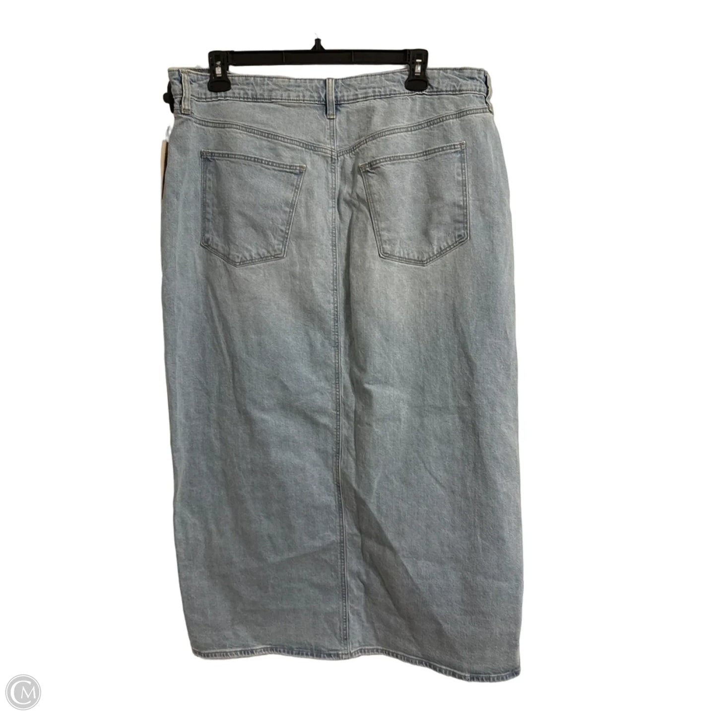 Skirt Maxi By Universal Thread In Blue Denim, Size: 18